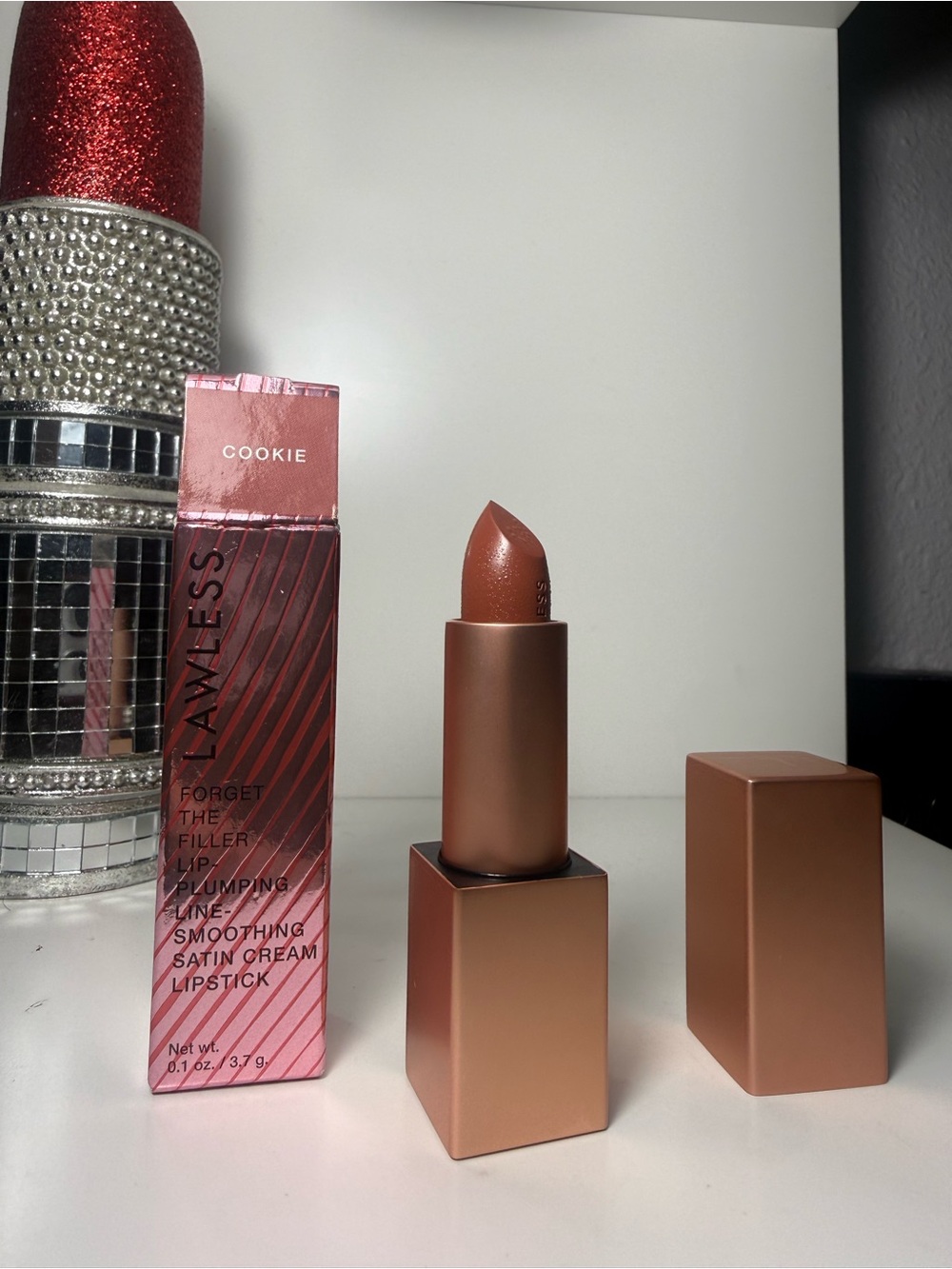 Lawless Cookie Satin Cream Lipstick - Warm Brown bundle